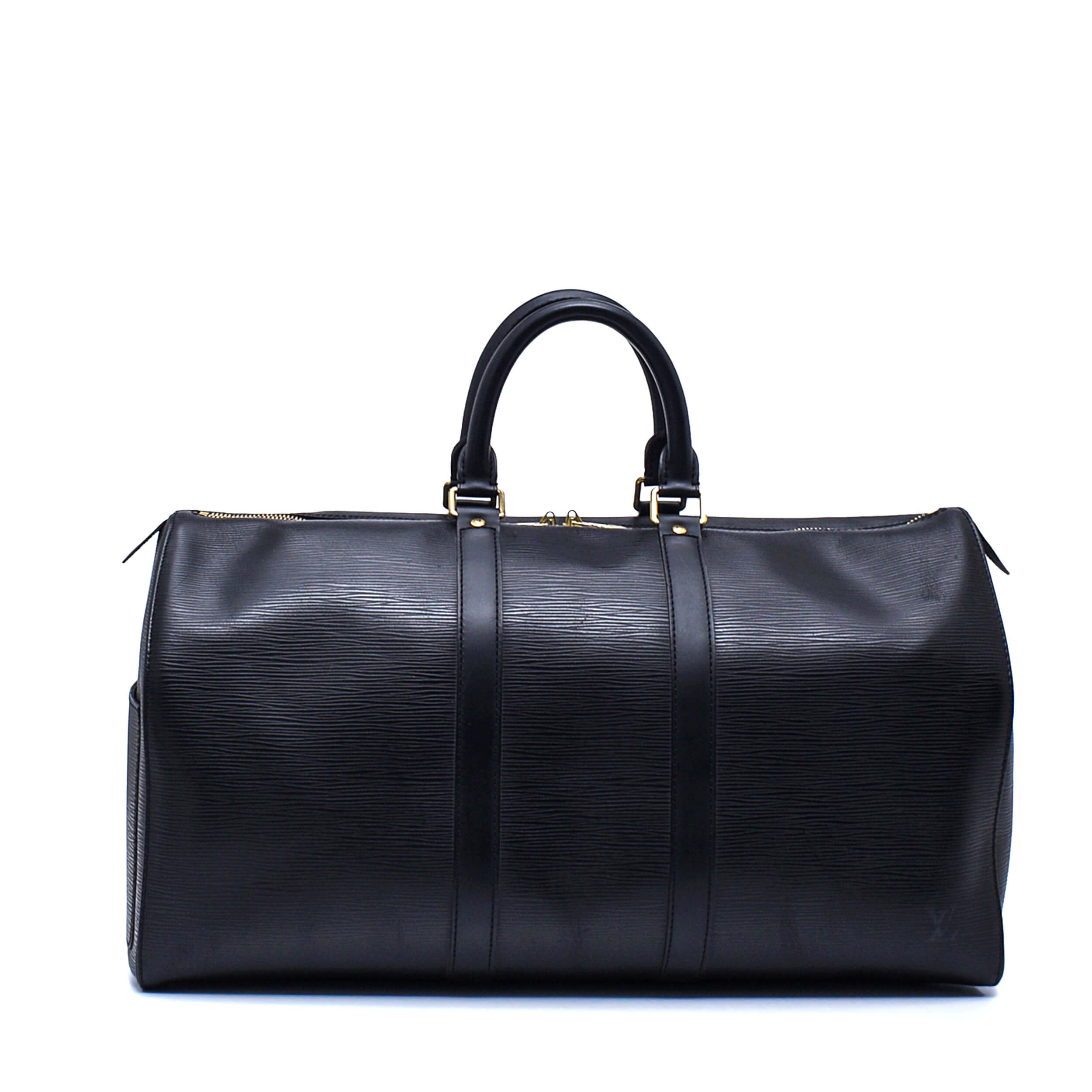 Louis Vuitton - Black Epi Leather Keepall 45 Bag 